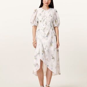 All Saints Serene Puff Sleeve Dress size 8 medium New without tags